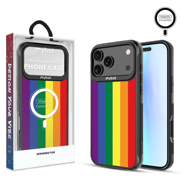 MyBat Design Lab Series MagSafe Case for Apple iPhone 17 Pro Max - Rainbow Stripes - MIP17PMCSLESMSMP459-1.jpg