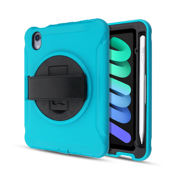 MyBat Spider Drop Resistant Protector Cover (with Rotating Stand) for Apple iPad mini 6 (2021) / iPad mini 7 (2024) - Black / Blue - MIPMI6CSRSSS222-2.jpg