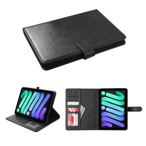 MyBat MyJacket Wallet Element Series for Apple iPad mini 6 (2021) / iPad mini 7 (2024) - Black - MIPMI6PCMJK291-2.jpg