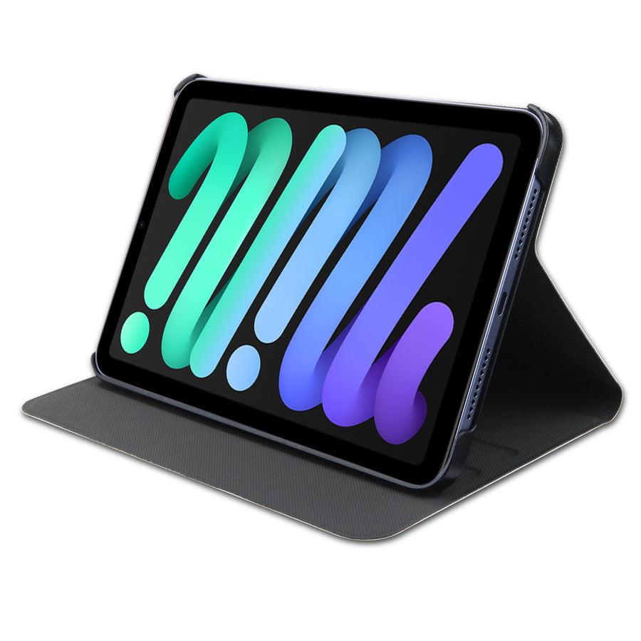 MyBat MyJacket Wallet for Apple iPad mini 6 (2021) / iPad mini 7 (2024) - Black / Marble - MIPMI6PCMJM041-6.jpg