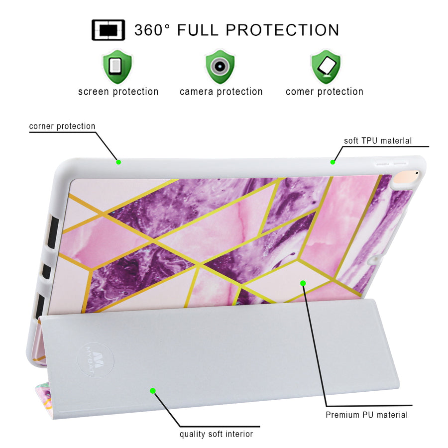 MyBat Slim Fit Smart MyJacket with Trifold Stand for Apple iPad Pro 10.5 (A1701,A1709,A1852) / iPad Air 10.5 (2019) - Purple / Pink Mixed Marbling - MIPP105PCMJT022-6.jpg