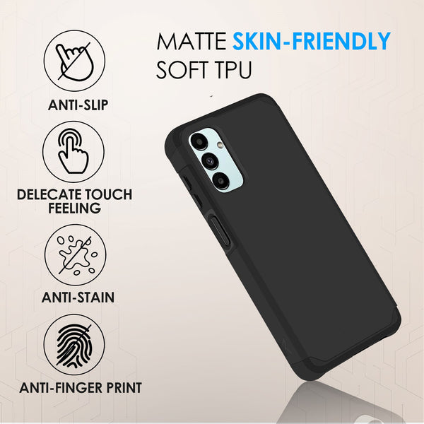 For Samsung A13 5G, A04s MetKase Original ShockProof Case Cover - Black - MKHY-A13-BK-1.jpg