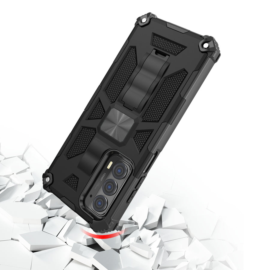 MyBat Sturdy Hybrid Protector Cover (with Stand) for Motorola Edge (2021) / Edge 5G UW - Black / Black - MME21CSFSSS001-5.jpg