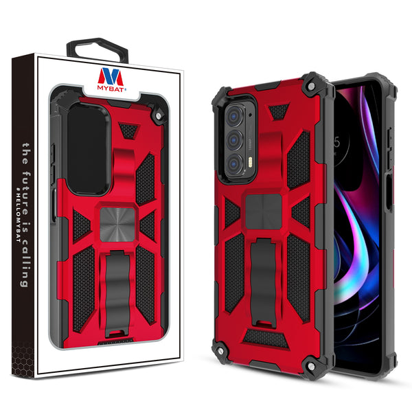 MyBat Sturdy Hybrid Protector Cover (with Stand) for Motorola Edge (2021) / Edge 5G UW - Red / Black - MME21CSFSSS003-1.jpg