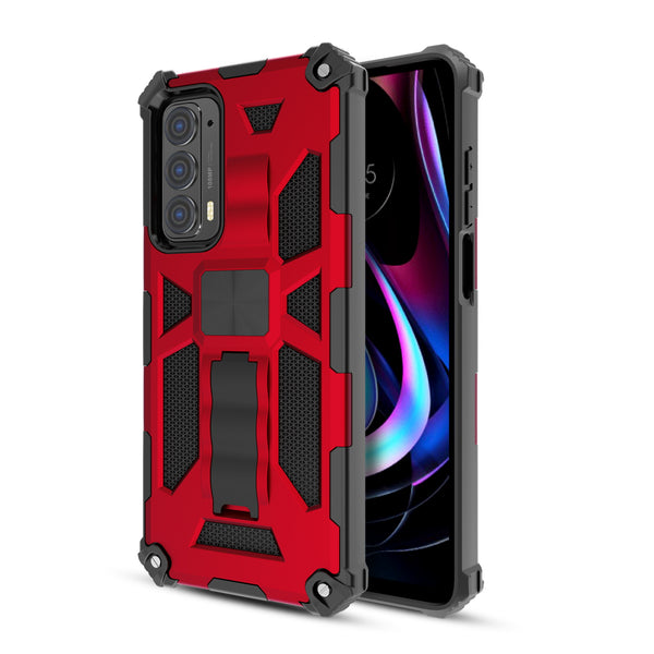MyBat Sturdy Hybrid Protector Cover (with Stand) for Motorola Edge (2021) / Edge 5G UW - Red / Black - MME21CSFSSS003-2.jpg