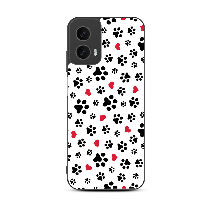 MyBat Design Lab Series Case for Motorola Moto G 5G (2024) - Paw Prints and Hearts - MMG5G24CSLESM001-3.jpg