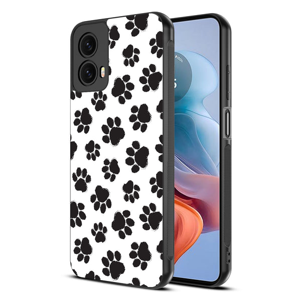 MyBat Design Lab Series Case for Motorola Moto G 5G (2024) - Black Paw Prints - MMG5G24CSLESM002-2.jpg