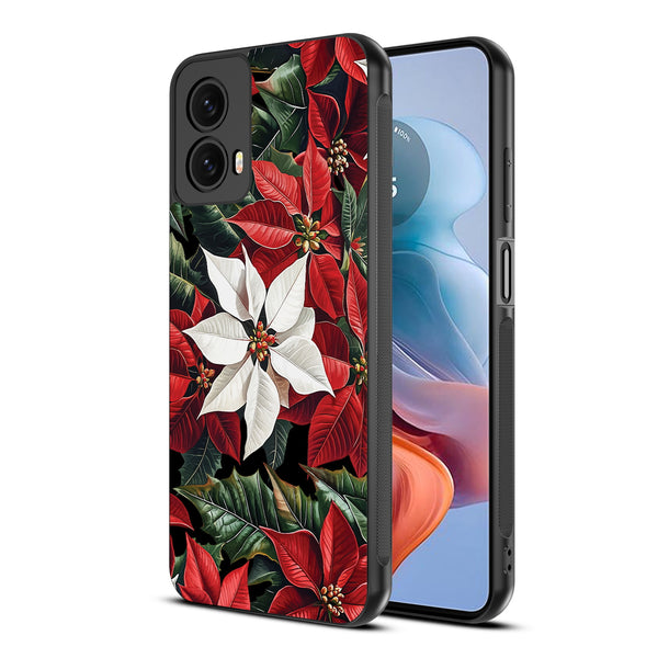 MyBat Design Lab Series Case for Motorola Moto G 5G (2024) - Christmas Poinsettias - MMG5G24CSLESM301-2.jpg
