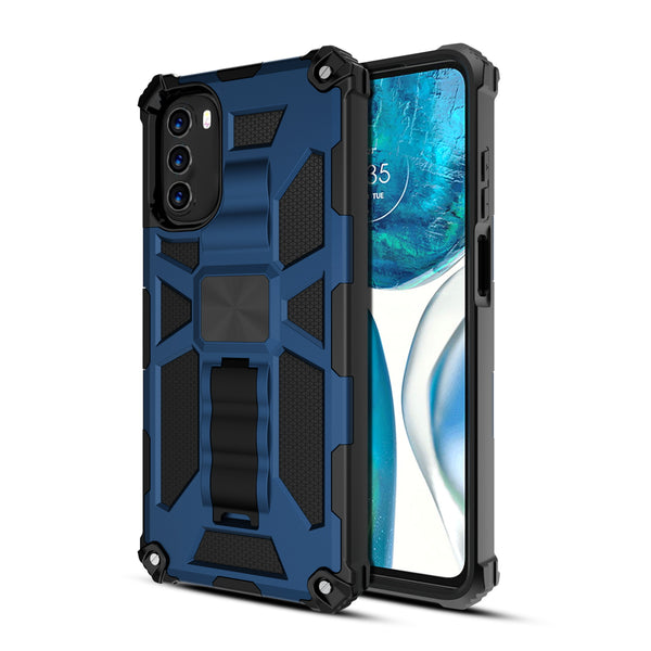 MyBat Sturdy Hybrid Protector Cover (with Stand) for Motorola Moto G 5G (2022) - Ink Blue / Black - MMG5GCSFSSS002-2.jpg