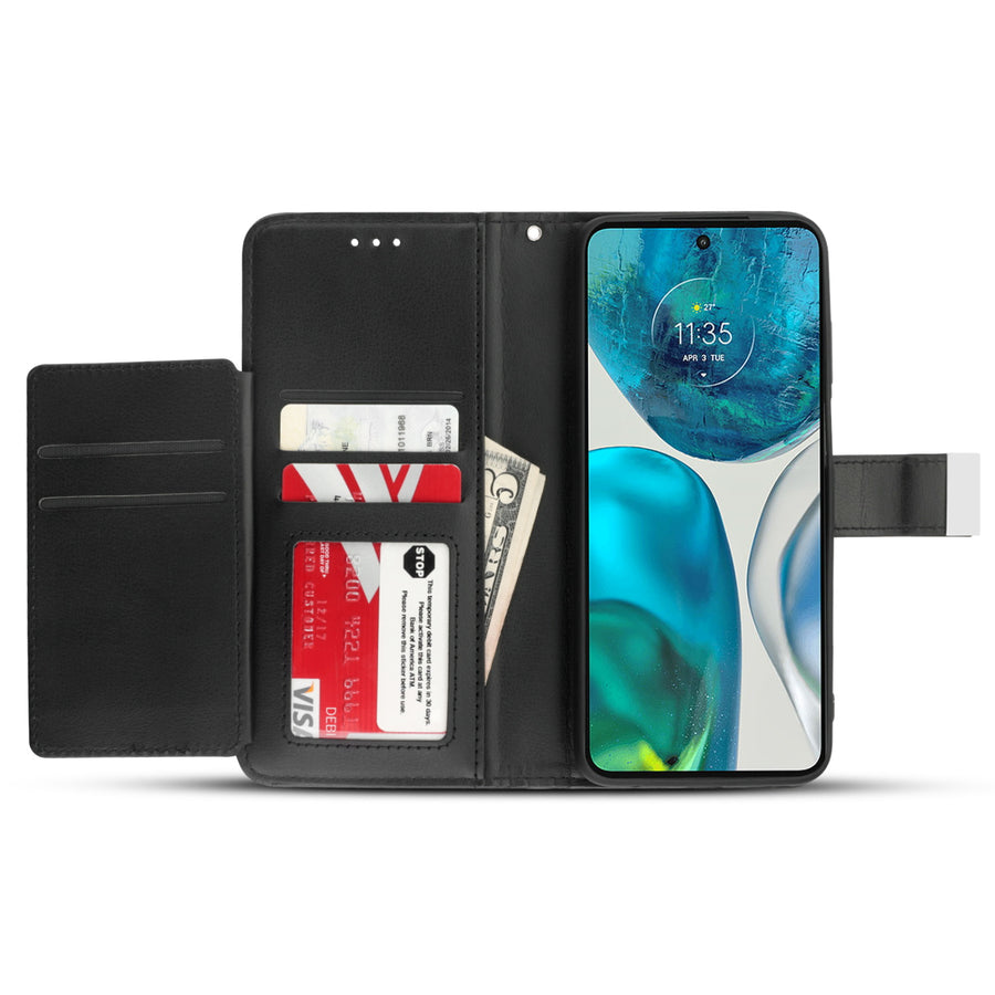 MyBat MyJacket Wallet Xtra Series for Motorola Moto G 5G (2022) - Black / Black - MMG5GPCMJG031-3.jpg