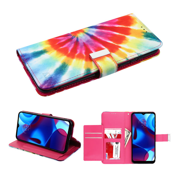 MyBat MyJacket Wallet Xtra Series with RFID Blocking for Motorola Moto G Pure / Moto G Power (2022) - Tie Dye Swirl - MMGPPCMJG091-2.jpg