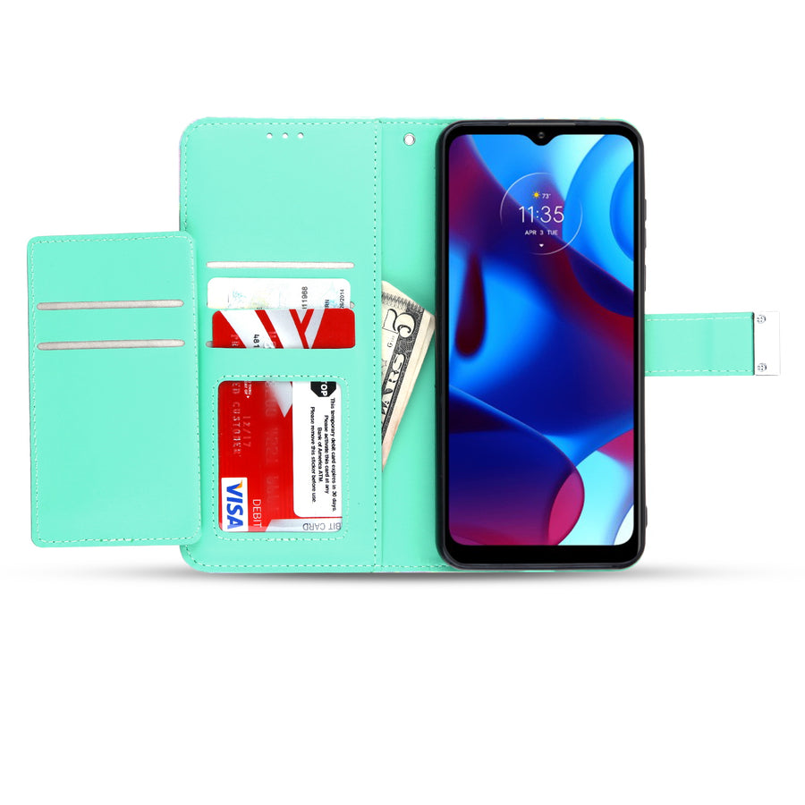MyBat MyJacket Wallet Xtra Series with RFID Blocking for Motorola Moto G Pure / Moto G Power (2022) - Holographic Leopard - MMGPPCMJG094-3.jpg