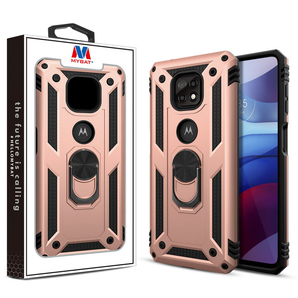MyBat Anti-Drop Hybrid Protector Case (with Ring Stand) for Motorola Moto G Power (2021) - Rose Gold / Black - MMGPW21CSFSSS244-1.jpg