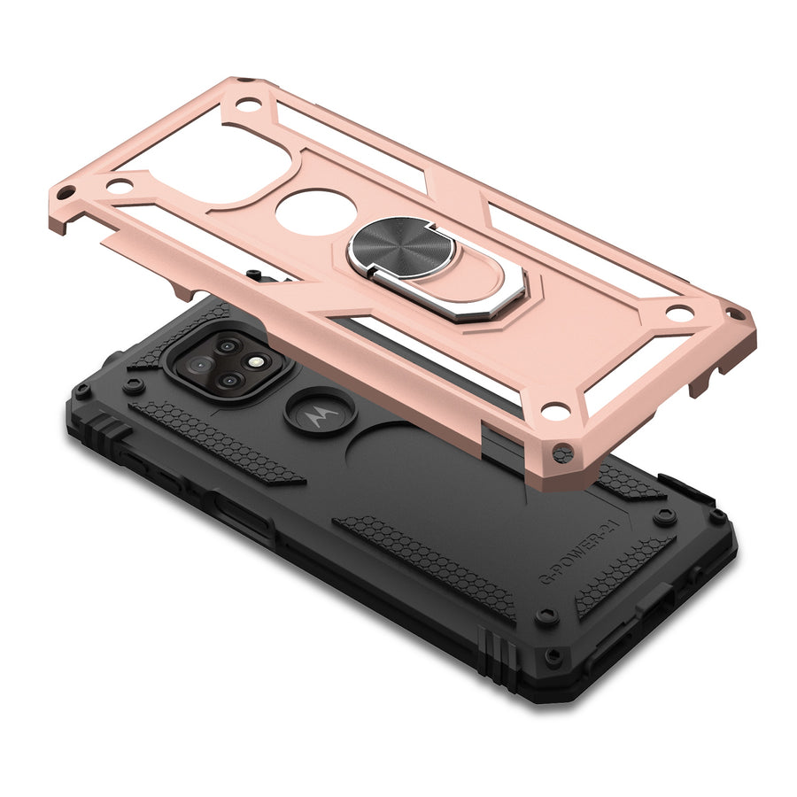 MyBat Anti-Drop Hybrid Protector Case (with Ring Stand) for Motorola Moto G Power (2021) - Rose Gold / Black - MMGPW21CSFSSS244-8.jpg