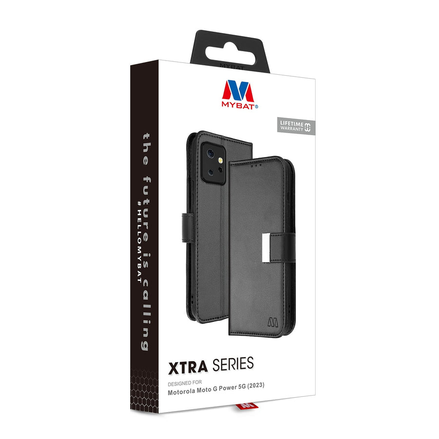 MyBat MyJacket Wallet Xtra Series for Motorola Moto G Power 5G (2023) - Black / Black
