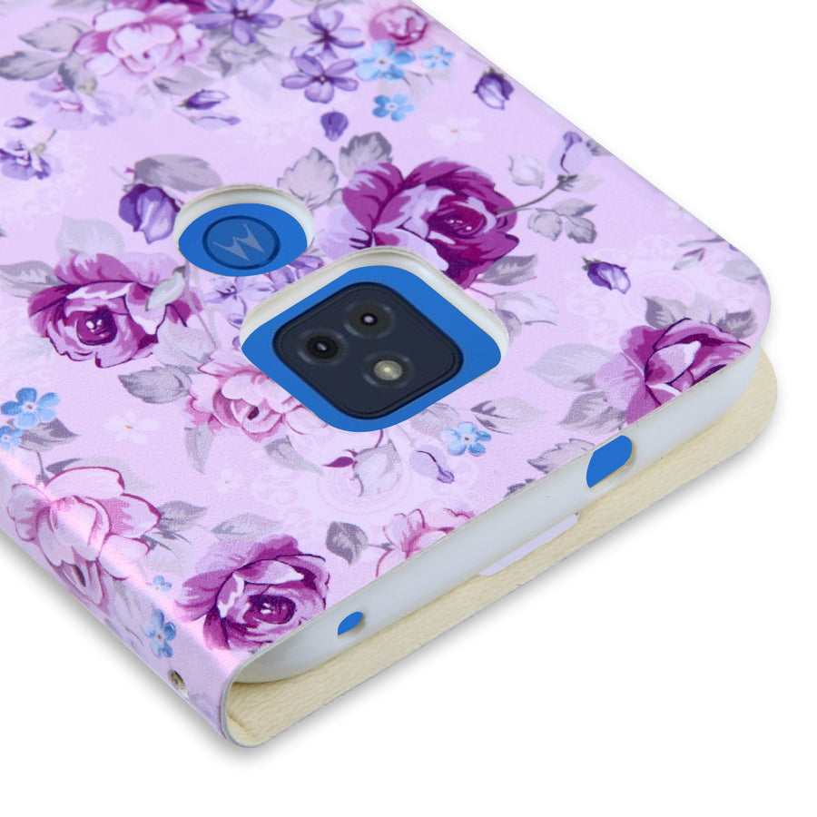 MyBat MyJacket Wallet Diamond Series for Motorola Moto G Play (2021) - Fresh Purple Flowers - MMGPY21PCMJD103-5.jpg