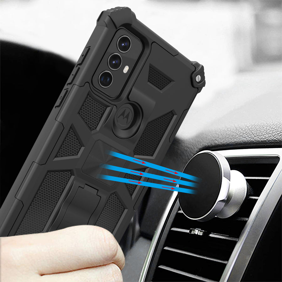 MyBat Sturdy Hybrid Protector Cover (with Stand) for Motorola Moto G Play (2023) - Black / Black - MMGPY23CSFSSS001-9.jpg