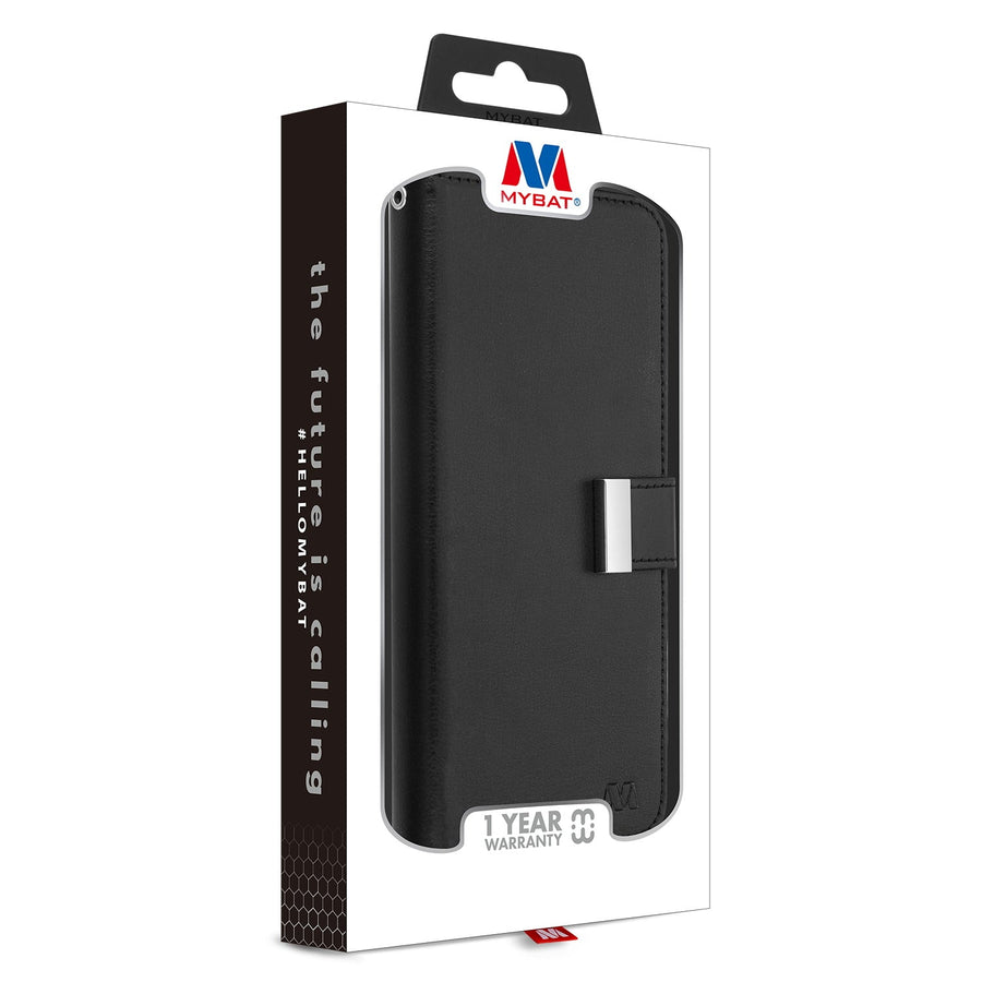MyBat MyJacket Wallet Xtra Series for Motorola Moto G Play (2023) - Black / Black