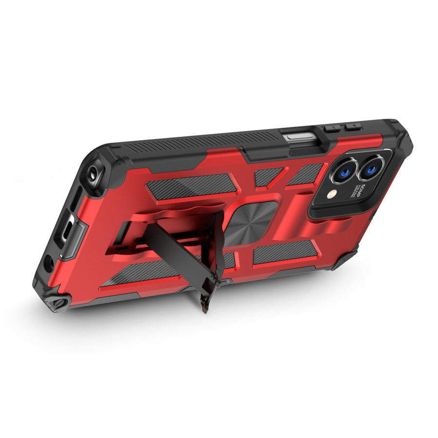 MyBat Sturdy Hybrid Protector Cover (with Stand) for Motorola Moto G Stylus 5G (2023) - Red / Black - MMGS5G23CSFSSS003-7.jpg