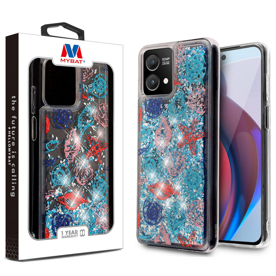 MyBat Quicksand Glitter Hybrid Protector Cover for Motorola Moto G Stylus 5G (2023) - Seashells - MMGS5G23CSGTMM022-1.jpg