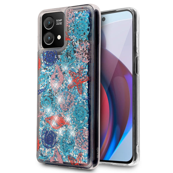 MyBat Quicksand Glitter Hybrid Protector Cover for Motorola Moto G Stylus 5G (2023) - Seashells - MMGS5G23CSGTMM022-2.jpg