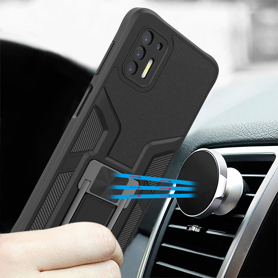 MyBat Hybrid Protector Case (with Ring Stand) for Motorola Moto G Stylus (2021) - Black / Black - MMGST21CSFSSS561-9.jpg
