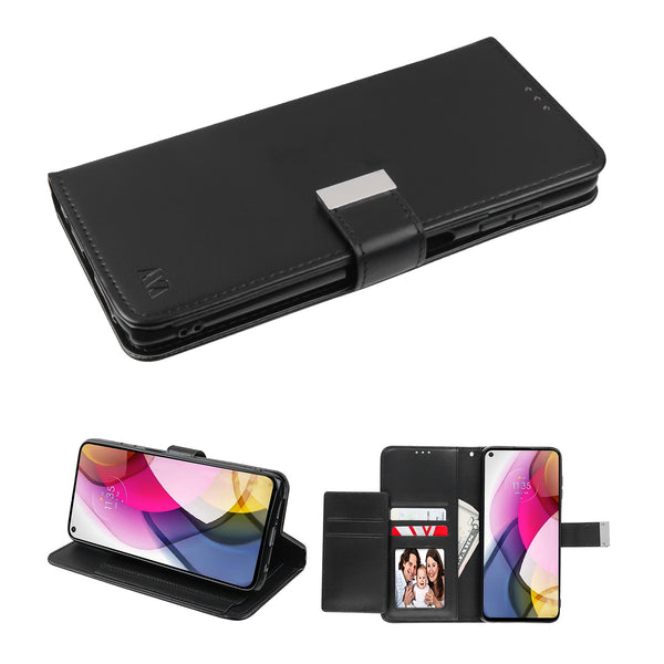 MyBat MyJacket Wallet Xtra Series for Motorola Moto G Stylus (2021) - Black / Black - MMGST21PCMJG031-2.jpg
