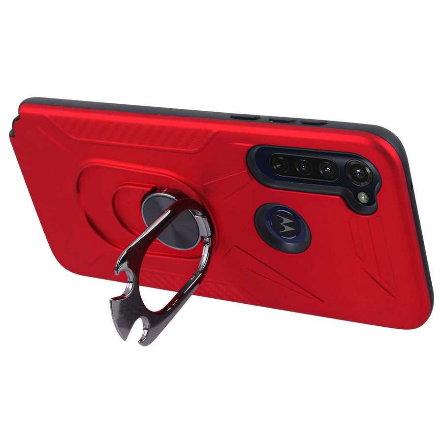 MyBat Hybrid Protector Cover (with Ring Holder Kickstand Bottle) for Motorola Moto G Stylus - Red / Black - MOTGSTHPCFSSO282-3.jpg
