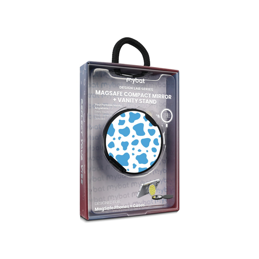 MyBat Design Lab MagSafe Selfie Mirror Kickstand - Black - Blue Cow Print - MOTHMNUSU331-016-11.jpg