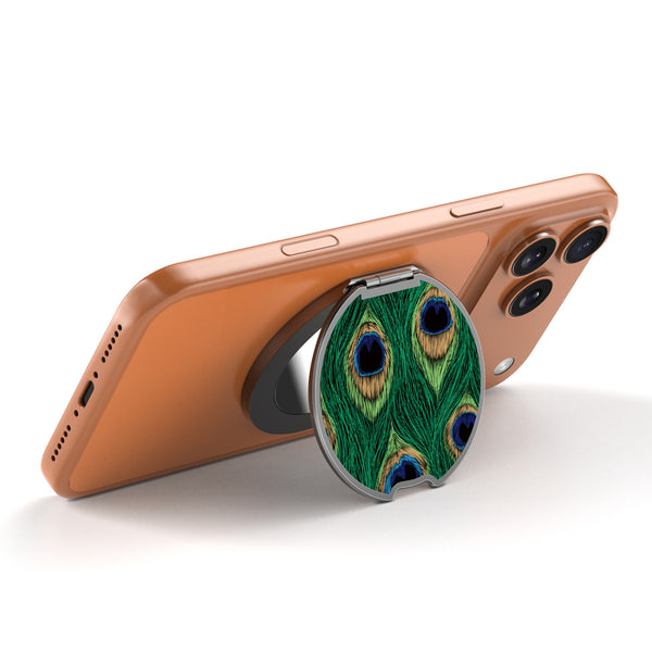 MyBat Design Lab MagSafe Selfie Mirror Kickstand - Black - Peacock Feathers - MOTHMNUSU331-018-2.jpg