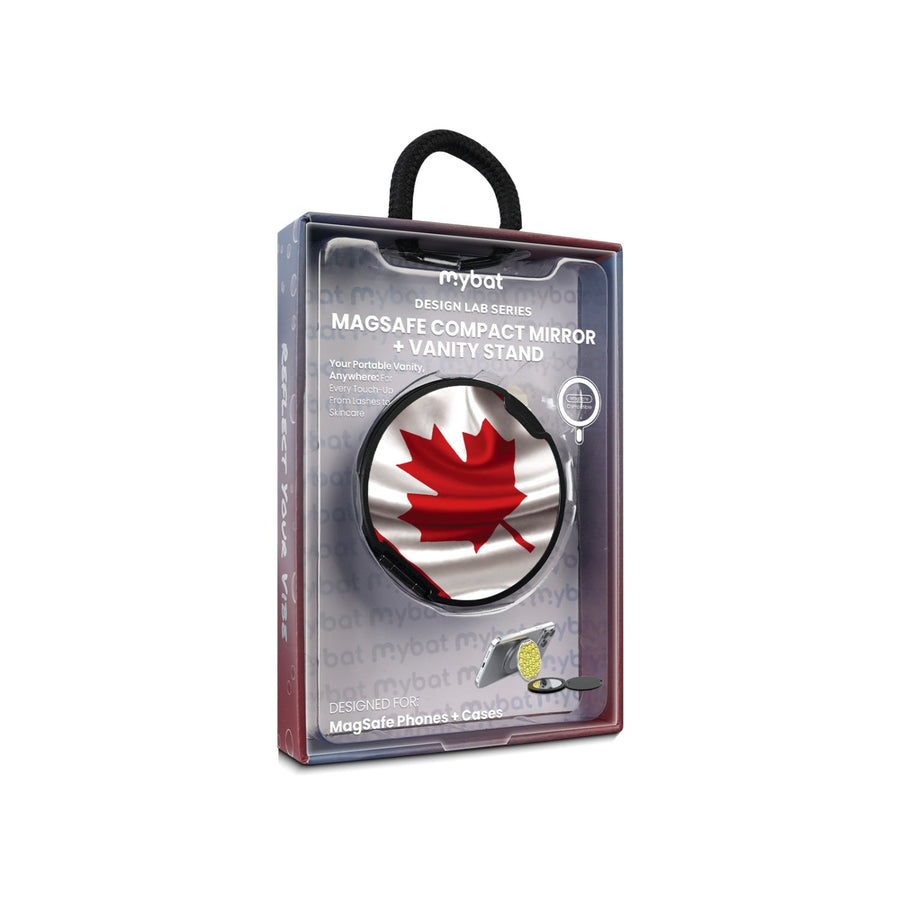 MyBat Design Lab MagSafe Selfie Mirror Kickstand - Black - Canadian Flag