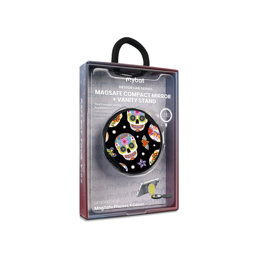 MyBat Design Lab MagSafe Selfie Mirror Kickstand - Black - Day of the Dead - MOTHMNUSU331-056-11.jpg