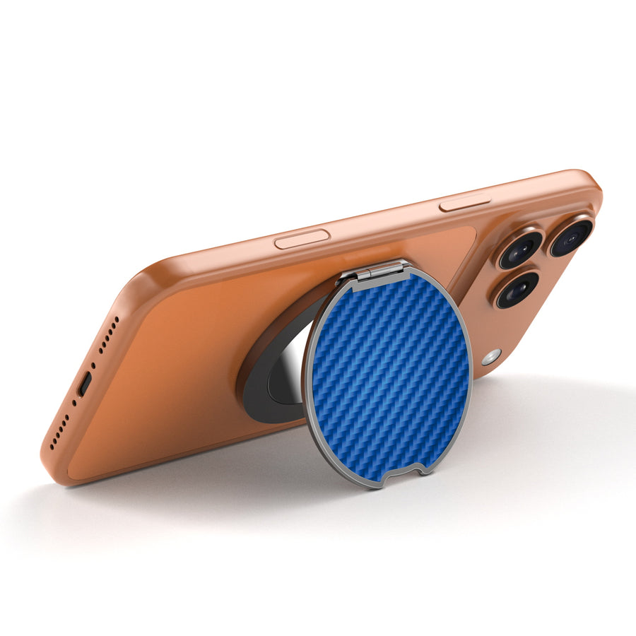 MyBat Design Lab MagSafe Selfie Mirror Kickstand - Black - Blue Carbon Fiber - MOTHMNUSU331-084-2.jpg
