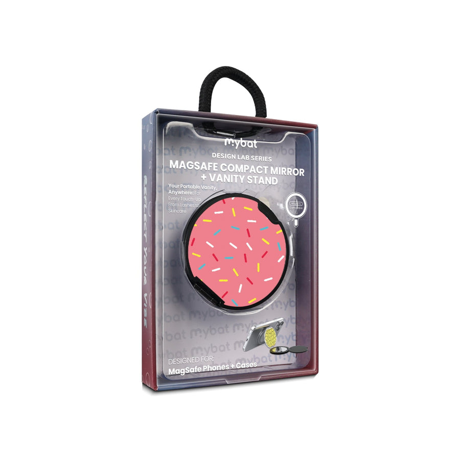 MyBat Design Lab MagSafe Selfie Mirror Kickstand - Black - Sprinkles