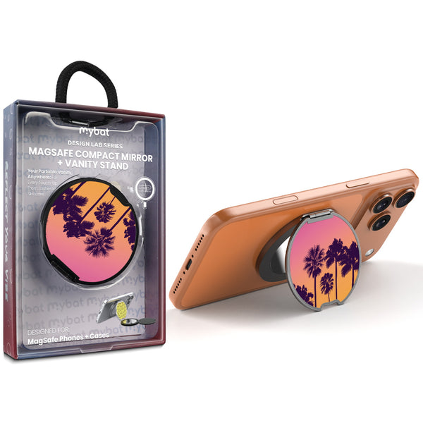 MyBat Design Lab MagSafe Selfie Mirror Kickstand - Black - Palm Tree Sunset - MOTHMNUSU331-136-1.jpg