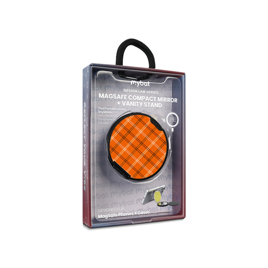 MyBat Design Lab MagSafe Selfie Mirror Kickstand - Black - Pumpkin Plaid - MOTHMNUSU331-244-11.jpg