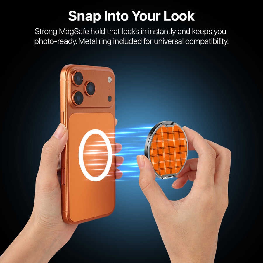 MyBat Design Lab MagSafe Selfie Mirror Kickstand - Black - Pumpkin Plaid - MOTHMNUSU331-244-7.jpg
