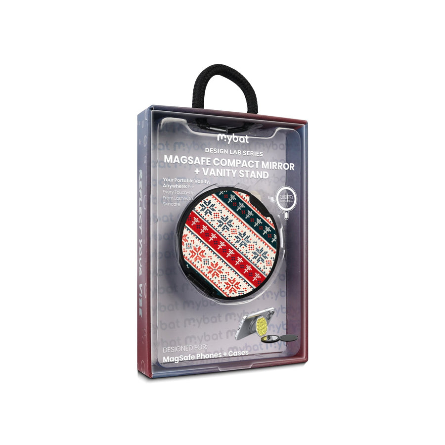 MyBat Design Lab MagSafe Selfie Mirror Kickstand - Black - Festive Flair