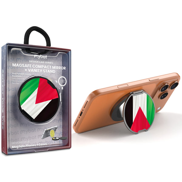 MyBat Design Lab MagSafe Selfie Mirror Kickstand - Black - Palestine Flag - MOTHMNUSU331-306-1.jpg