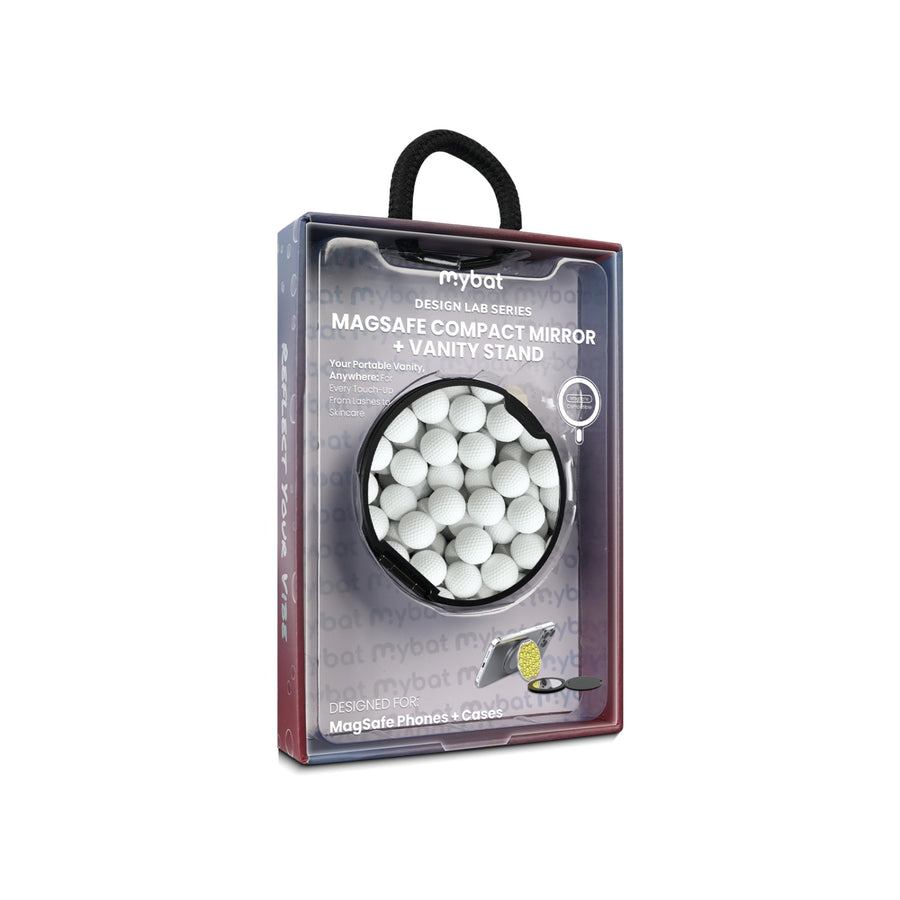 MyBat Design Lab MagSafe Selfie Mirror Kickstand - Black - Golf Balls - MOTHMNUSU331-314-11.jpg