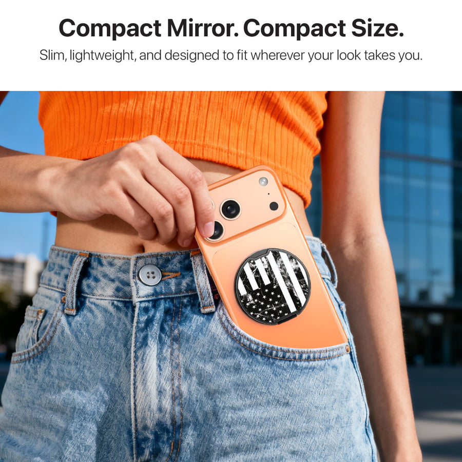 MyBat Design Lab MagSafe Selfie Mirror Kickstand - Black - Distress US Flag - MOTHMNUSU331-344-10.jpg