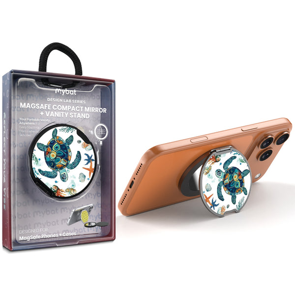MyBat Design Lab MagSafe Selfie Mirror Kickstand - Black - Sea Turtles - MOTHMNUSU331-375-1.jpg