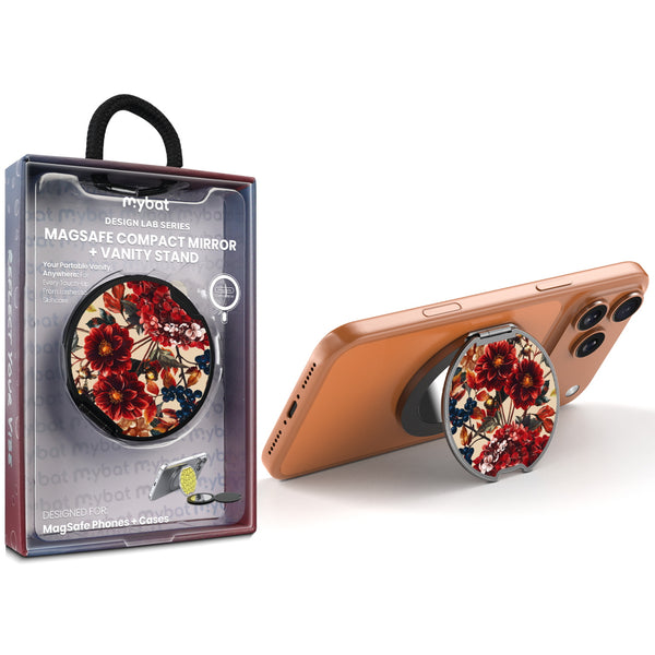 MyBat Design Lab MagSafe Selfie Mirror Kickstand - Black - Rust & Bloom - MOTHMNUSU331-449-1.jpg