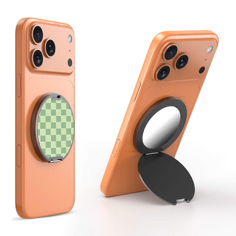 MyBat Design Lab MagSafe Selfie Mirror Kickstand - Black - Matcha Check - MOTHMNUSU331-482-3.jpg