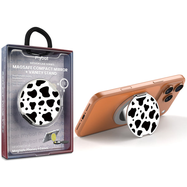 MyBat Design Lab MagSafe Selfie Mirror Kickstand - Silver - Original Cow Print - MOTHMNUSU332-014-1.jpg
