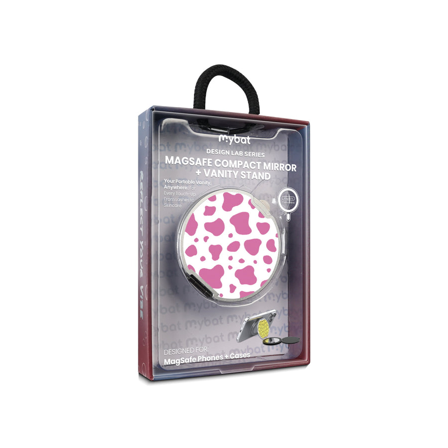MyBat Design Lab MagSafe Selfie Mirror Kickstand - Silver - Pink Cow Print - MOTHMNUSU332-015-11.jpg