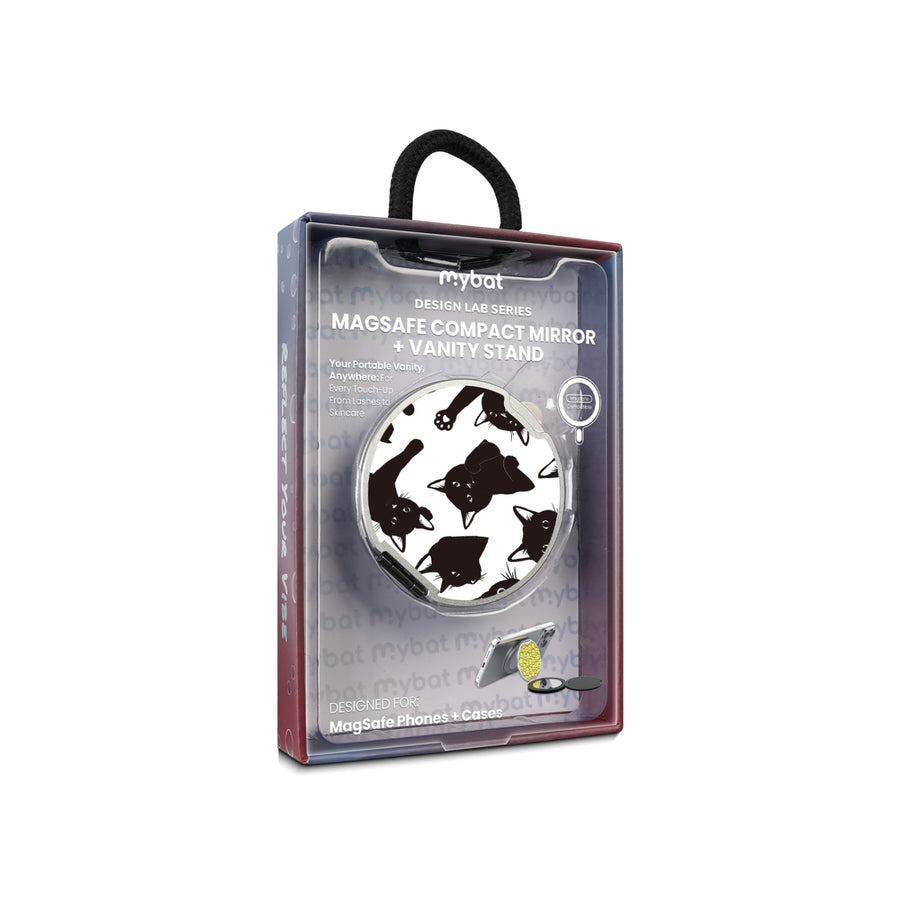 MyBat Design Lab MagSafe Selfie Mirror Kickstand - Silver - Black Cats - MOTHMNUSU332-017-11.jpg