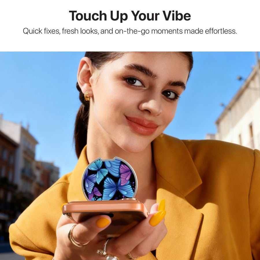 MyBat Design Lab MagSafe Selfie Mirror Kickstand - Silver - Butterfly Night - MOTHMNUSU332-021-8.jpg