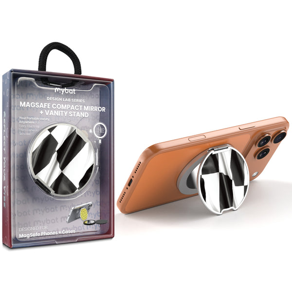 MyBat Design Lab MagSafe Selfie Mirror Kickstand - Silver - Racing Flag - MOTHMNUSU332-040-1.jpg
