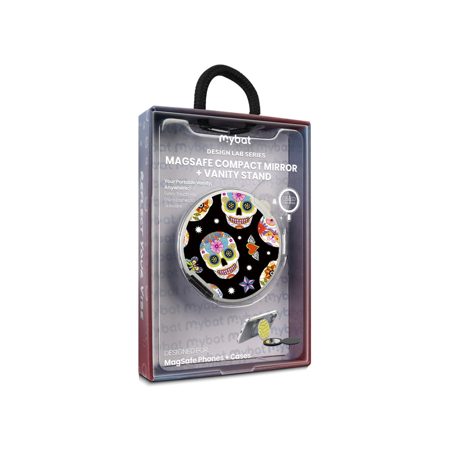 MyBat Design Lab MagSafe Selfie Mirror Kickstand - Silver - Day of the Dead - MOTHMNUSU332-056-11.jpg